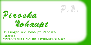 piroska mohaupt business card